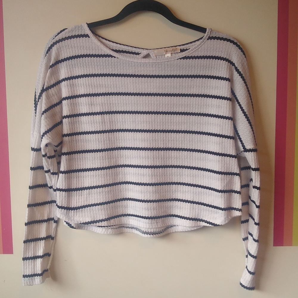 The Outfit White with Black Stripes Crop Top